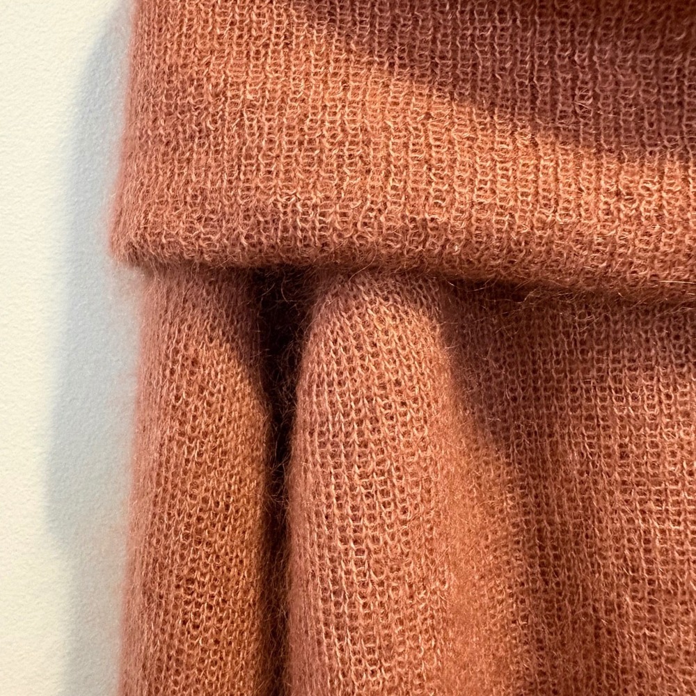 Rag & Bone Mimi Off The Shoulder Sweater Medium Rose Mohair Silk - Picture 6 of 12